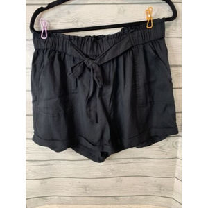 SO Women’s Shorts Super High Waist Soft Shortie size XL Black Paper-bag Waist